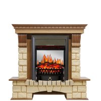 Каминокомплект Royal Flame Pierre Luxe шампань с очагом Fobos FX M Black