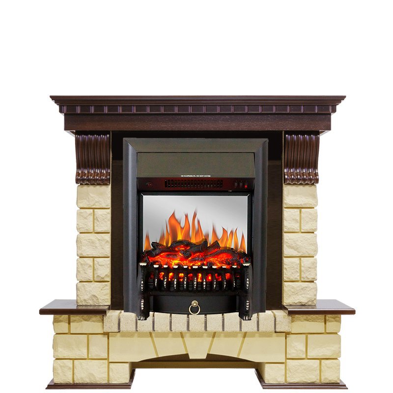 Каминокомплект Royal Flame Pierre Luxe шампань с очагом Fobos FX M Black