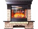 Каминокомплект Interflame Экстер прованс темный дуб под очаг Panoramic 06 25 LED FX