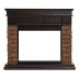 Портал Firelight Bricks Wood 30 камень темный/шпон венге