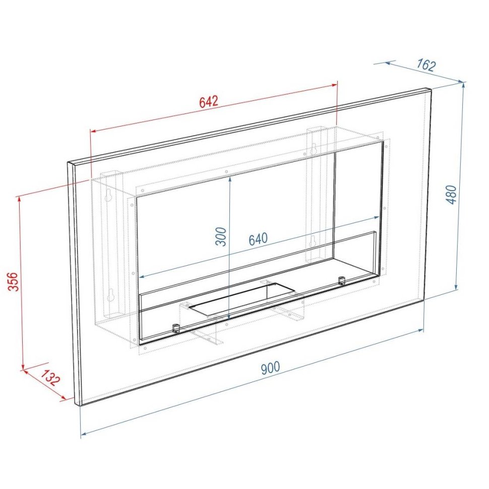 Биокамин Firelight BFP/W-90+Набор керамических камней М черные