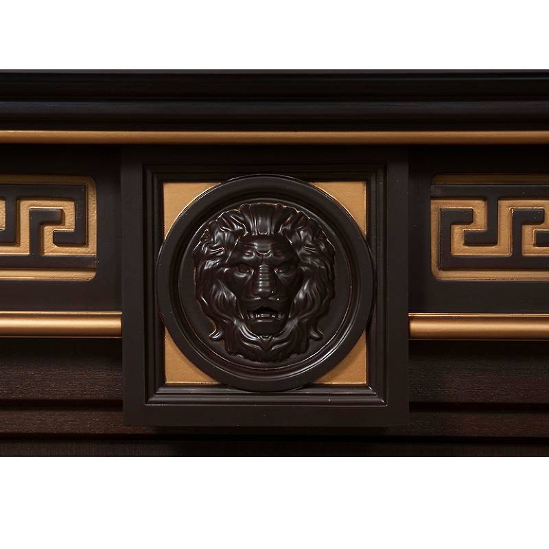 Портал Firelight Vittoriano 30 темный дуб с золотой патиной