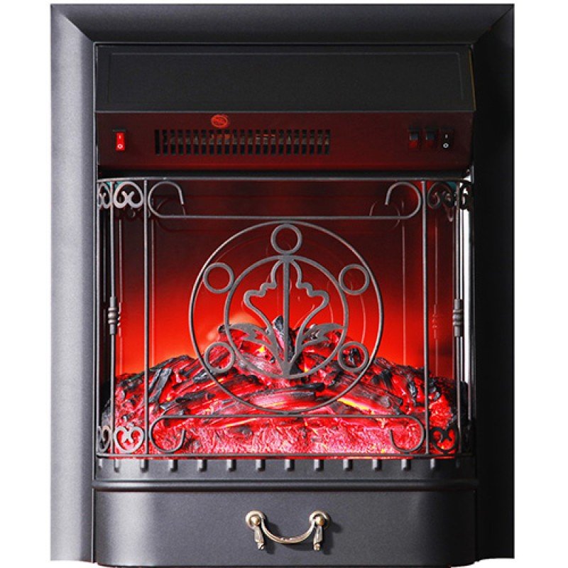 Каминокомплект Interflame Грация с очагом Majestic FX M Black бежевый с золотой патиной