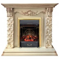 Каминокомплект RealFlame Patricia WT с очагом Majestic Lux Brass S
