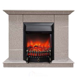 Каминокомплект Хорошие Камины Марс с очагом RealFlame Fobos Lux Black мрамор