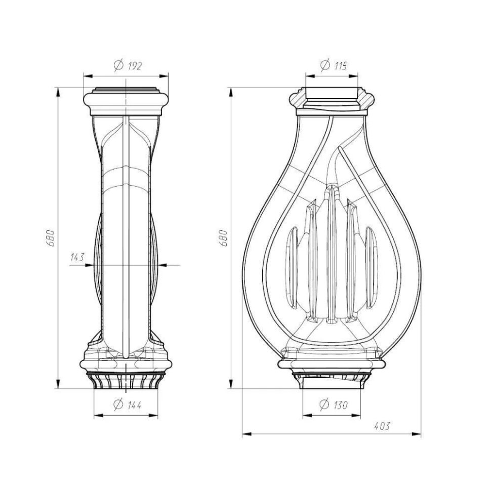 Конвектор PROMetall Лира для печей 130мм дымоход 115мм цвет чёрный