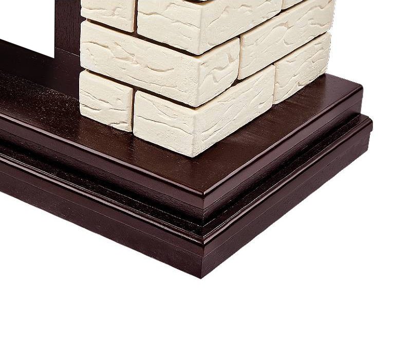 Портал Firelight Bricks 25 камень бежевый/шпон темный дуб