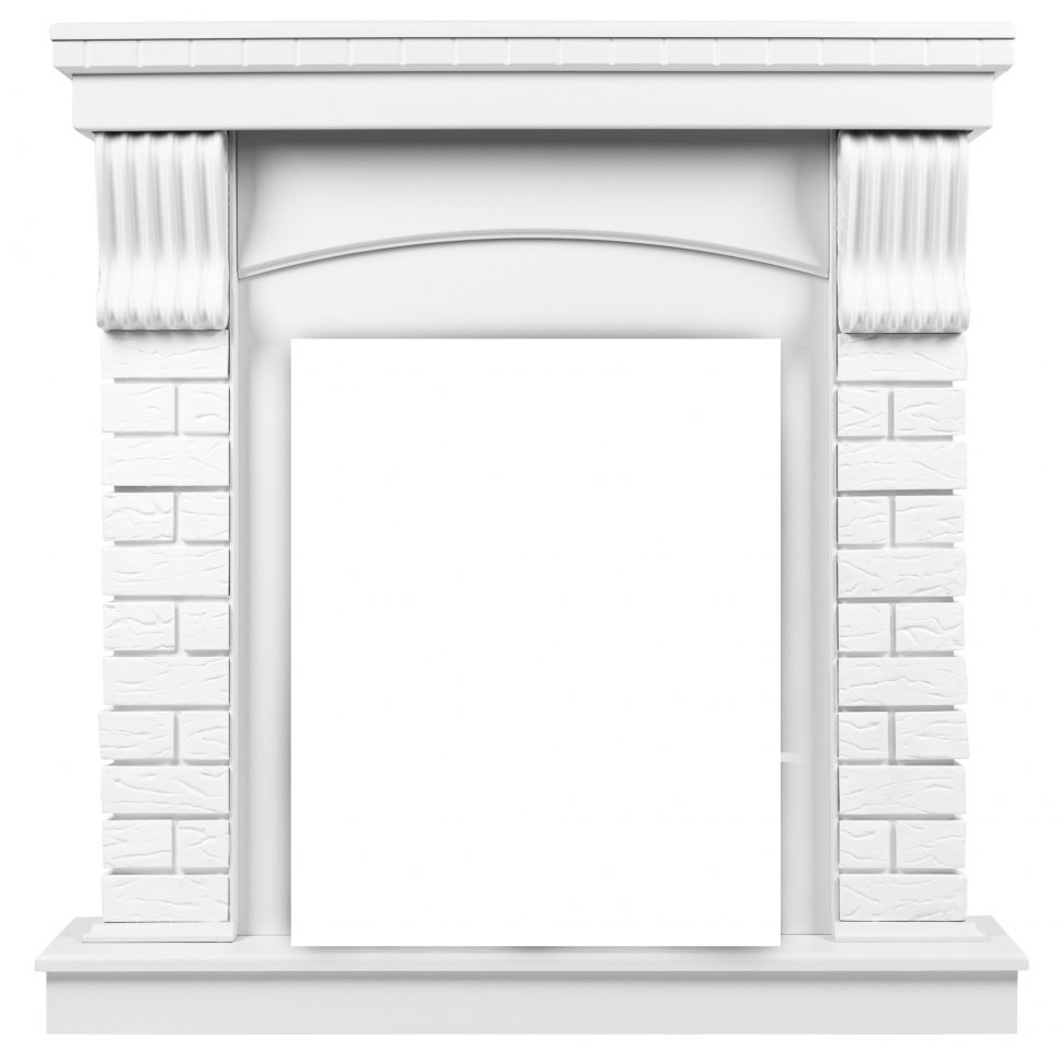 Портал Firelight Jersey Classic камень белый/белый дуб